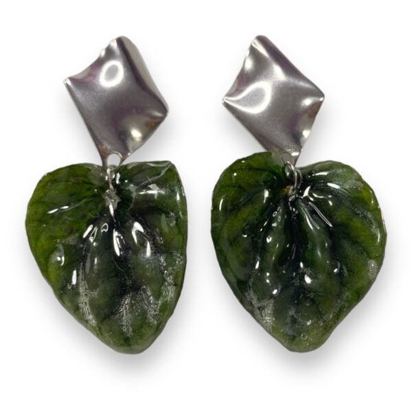 Aretes de Hoja Peperomia - Imagen 2