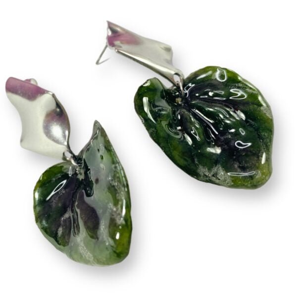 Aretes de Hoja Peperomia - Imagen 3