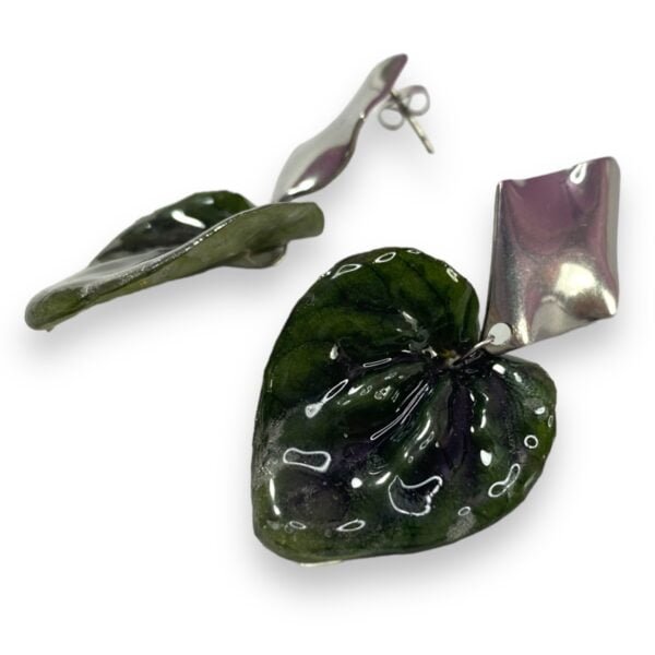 Aretes de Hoja Peperomia - Imagen 5