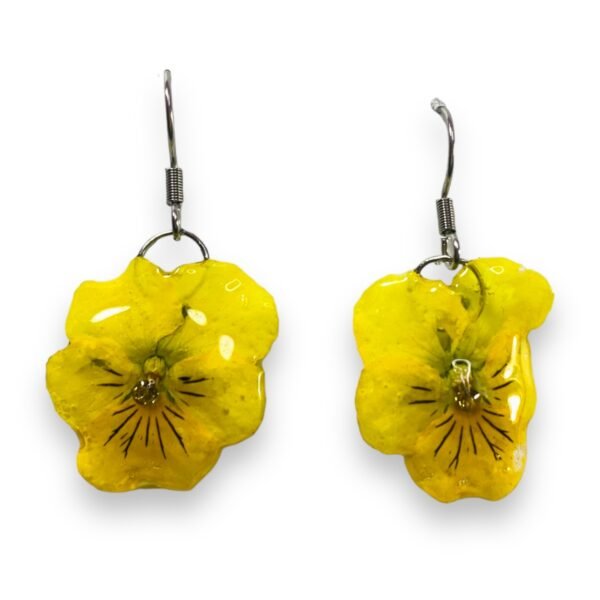 Aretes de Pensamiento amarillo - Imagen 2