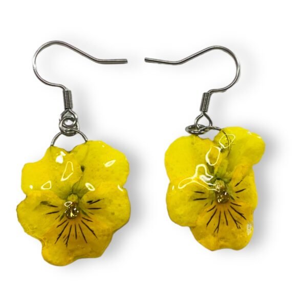 Aretes de Pensamiento amarillo - Imagen 3