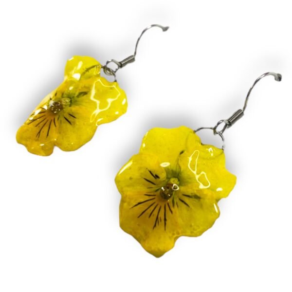 Aretes de Pensamiento amarillo - Imagen 4