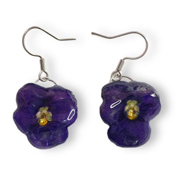 Aretes de Pensamiento morado - Imagen 2