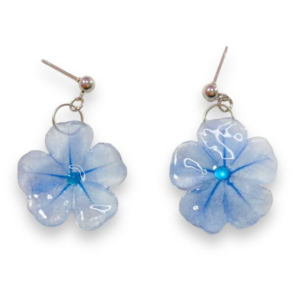 Aretes de flor de plumbago - Imagen 2