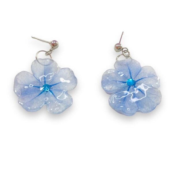 Aretes de flor de plumbago - Imagen 4