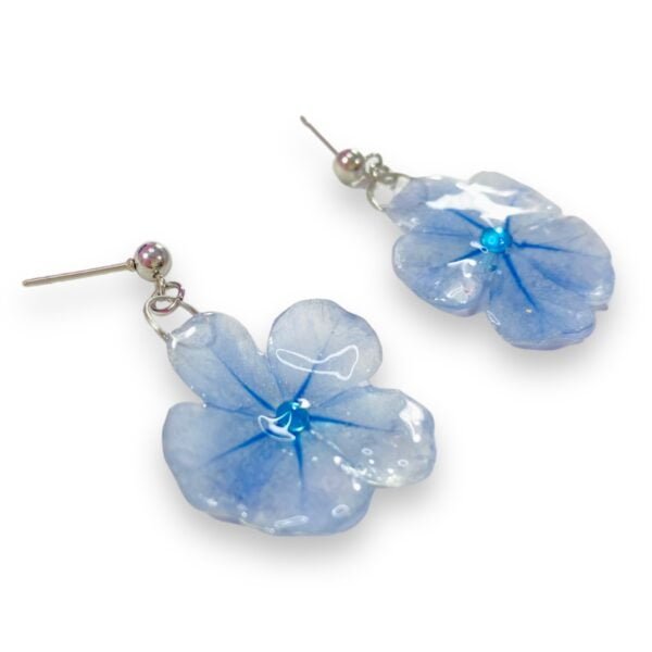Aretes de flor de plumbago - Imagen 5