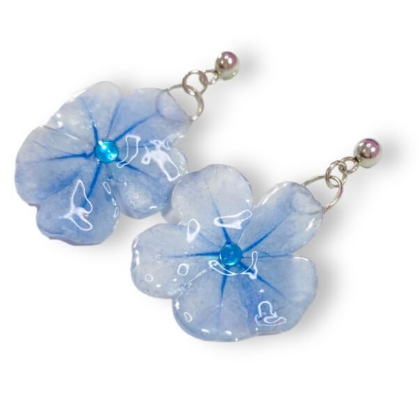 Aretes de flor de plumbago - Imagen 6