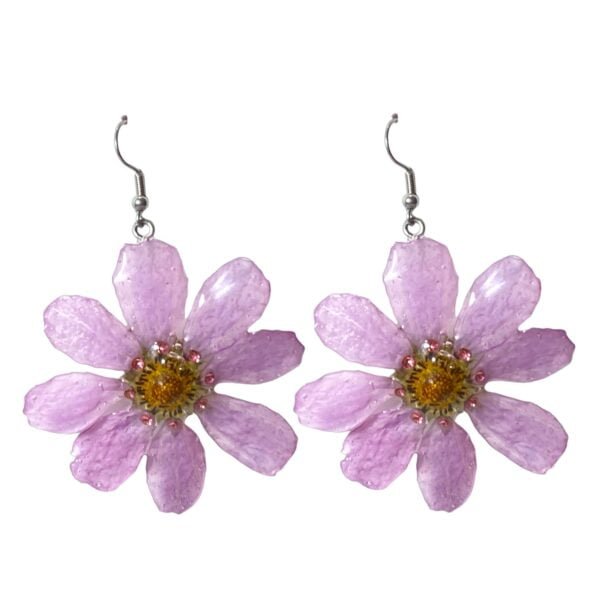 Aretes de Flor de Cosmos - Imagen 2