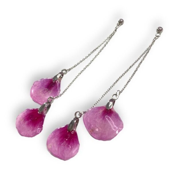 Aretes de Petalos de Geranio - Imagen 3