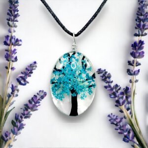 Collar Árbol Turquesa CNAR-5067