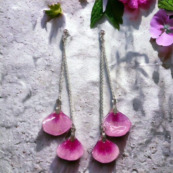 Aretes de Petalos de Geranio