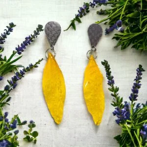 Aretes de Petalos de girasol