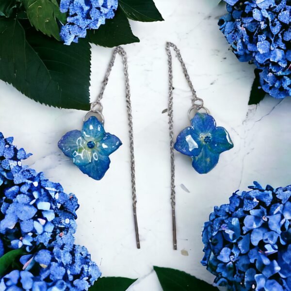 Aretes de Flor de Hortensia