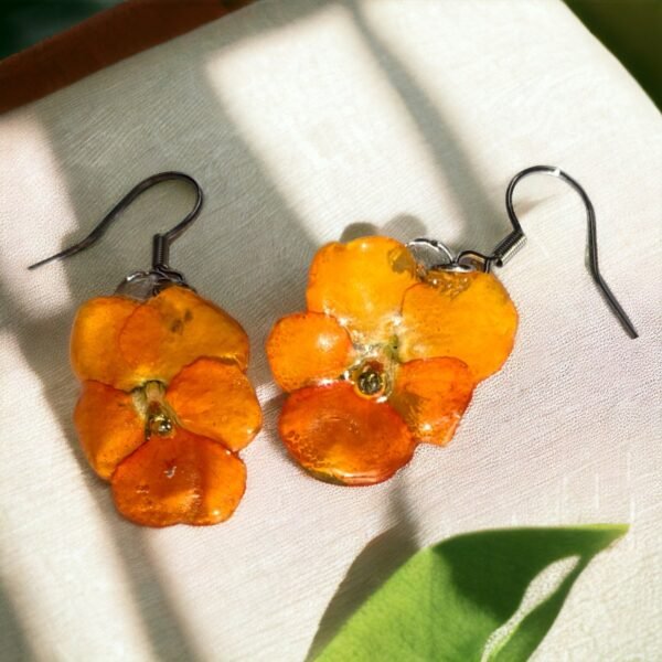 Aretes de Pensamiento naranja