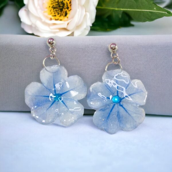 Aretes de flor de plumbago