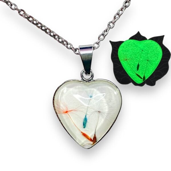Collar de Corazón con dientes de león - Imagen 3