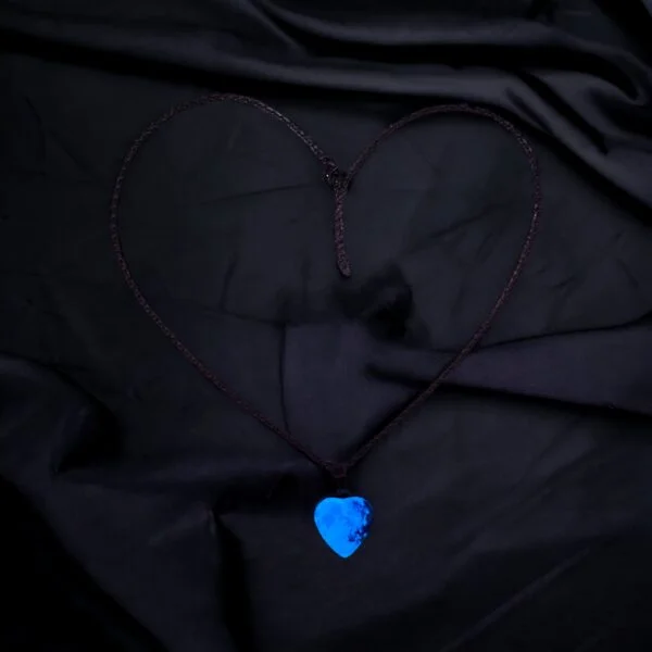 Collar de corazón luna gris FOPL-3424 - Imagen 2