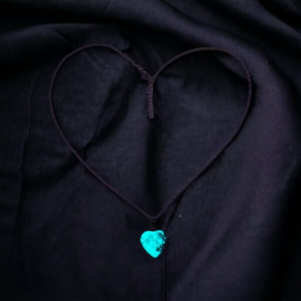 Collar de corazón luna gris FOPL-3424 - Imagen 3