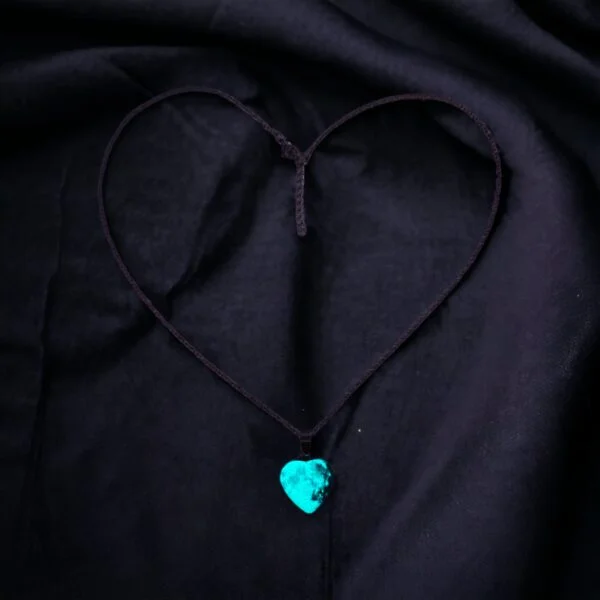 Collar de corazón luna gris FOPL-3424 - Imagen 3