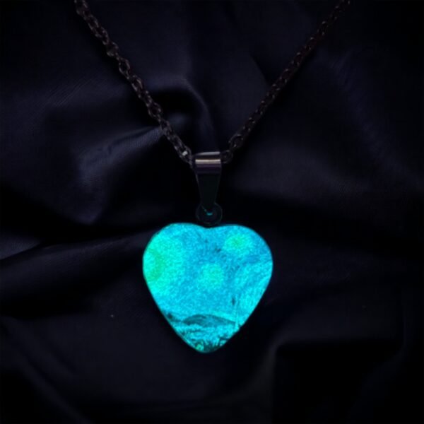 Collar Corazón Noche Estrellada FOPL-3433 - Imagen 6
