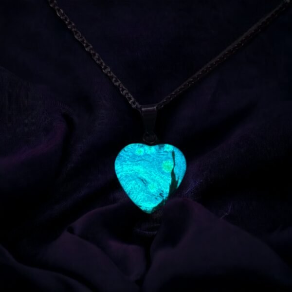 Collar Corazón Noche Estrellada FOPL-3433 - Imagen 2