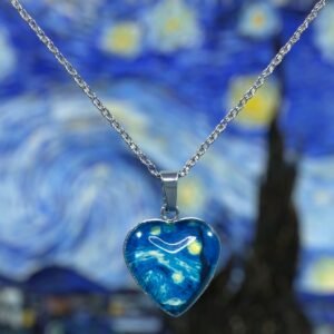 Collar Corazón Noche Estrellada FOPL-3433