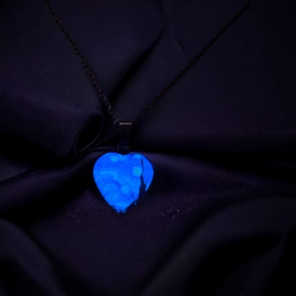 Collar Corazón Noche Estrellada FOPL-3433 - Imagen 4