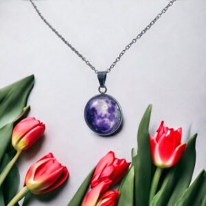 Collar de Luna morada FOPL-3436