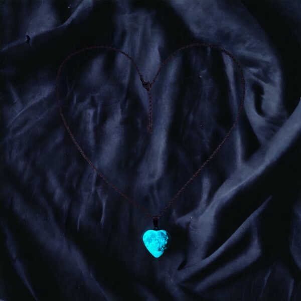 Collar de Corazón Luna morada FOPL-3437 - Imagen 2