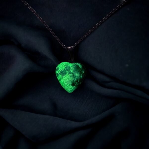 Collar de Corazón Luna Azul FOPL-3439 - Imagen 4