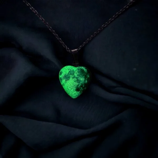 Collar de Corazón Luna Azul FOPL-3439 - Imagen 4