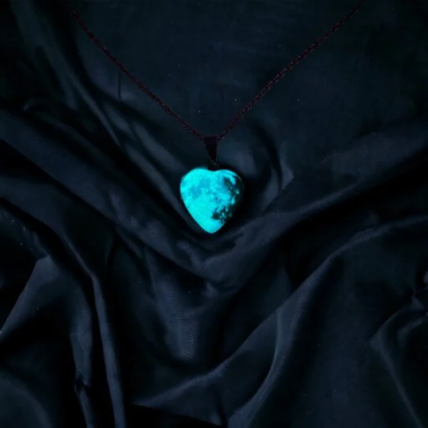 Collar de Corazón Luna Azul FOPL-3439 - Imagen 2