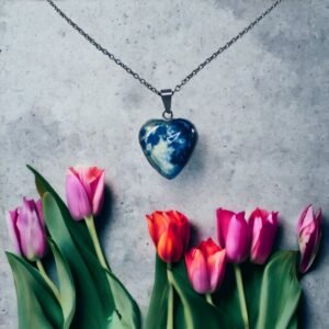 Collar de Corazón Luna Azul FOPL-3439