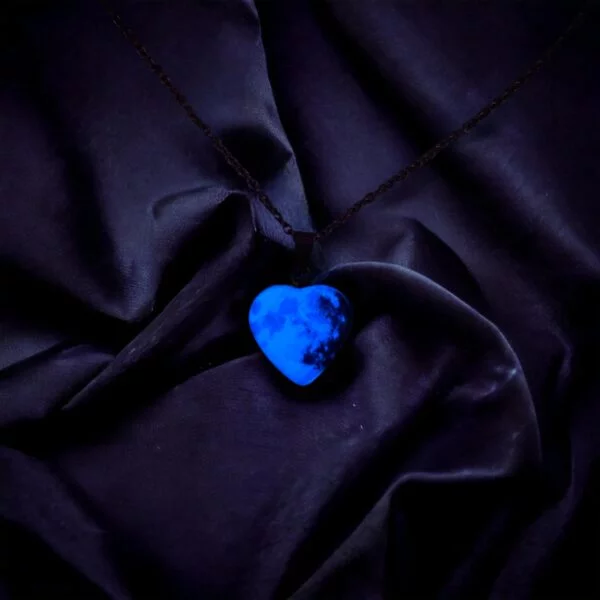 Collar de Corazón Luna Azul FOPL-3439 - Imagen 3