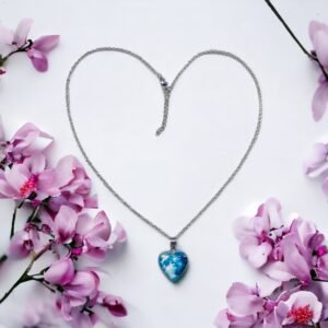 Collar de Corazón Luna turquesa FOPL-3441