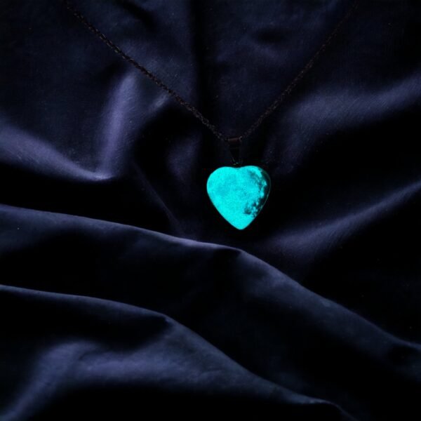 Collar de Corazón Luna turquesa FOPL-3441 - Imagen 4