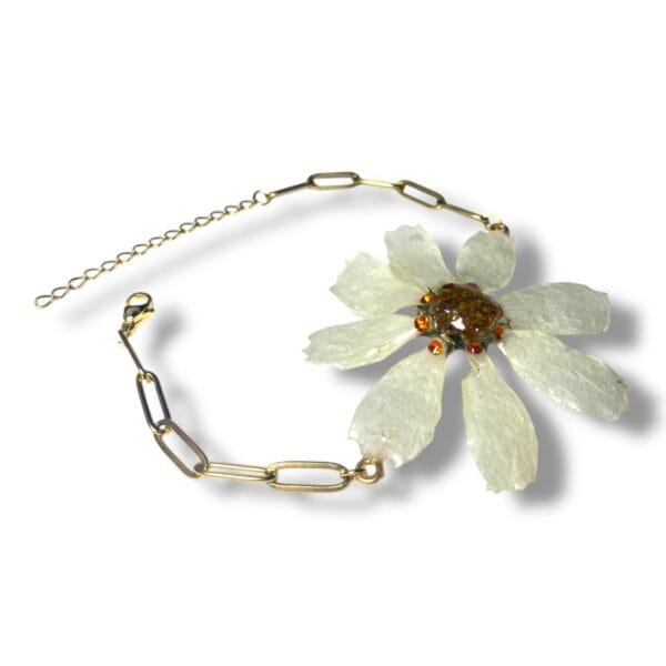 Pulsera de Flor de Cosmos Blanco PCBL-1381 - Imagen 4
