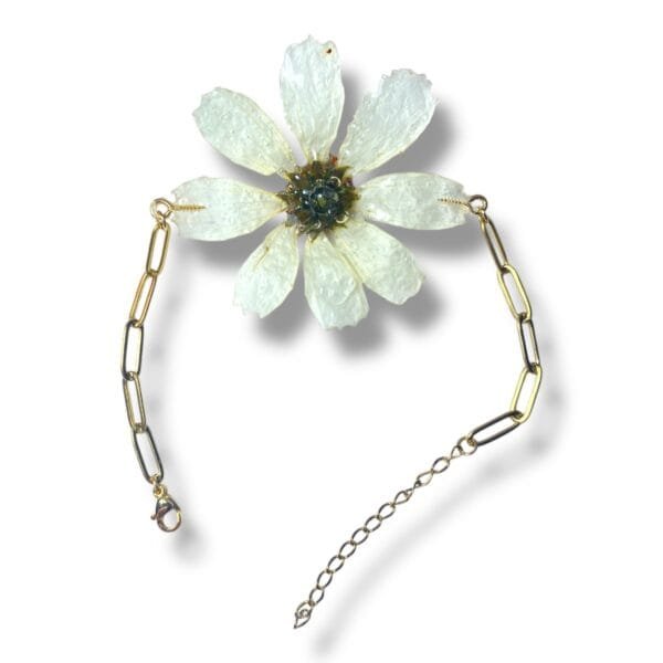 Pulsera de Flor de Cosmos Blanco PCBL-1381 - Imagen 3