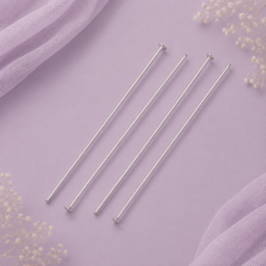 Alfiler de cabeza plana de acero inoxidable 304 de 50 x 0.7 mm para bisutería