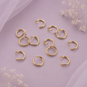 Argollas abiertas doradas de acero inoxidable 304 de 3 × 0.4 mm para bisutería