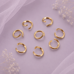 Argollas abiertas doradas para bisutería de acero inoxidable 304 de 4 × 0.6 mm