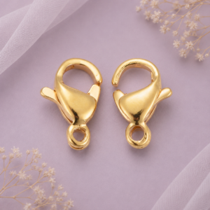 Broche perico de langosta dorado de acero inoxidable 304 chapado en oro 24K de 9 mm