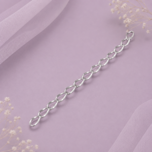Extensión de cadena plateado de acero inoxidable 304 de 45–52 mm para collares y pulseras