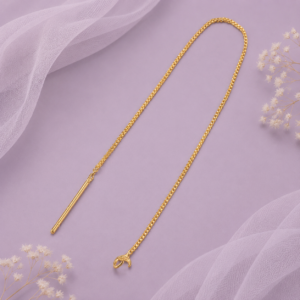 Hilo pasante para arete de latón chapado en oro 18K de 100 mm
