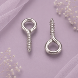 Mini armella de tornillo plateada de acero inoxidable 304 de 12 × 5 mm para bisutería
