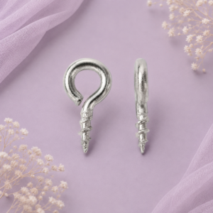 Mini armella de tornillo plateada de acero inoxidable 304 de 8 × 4 mm para bisutería